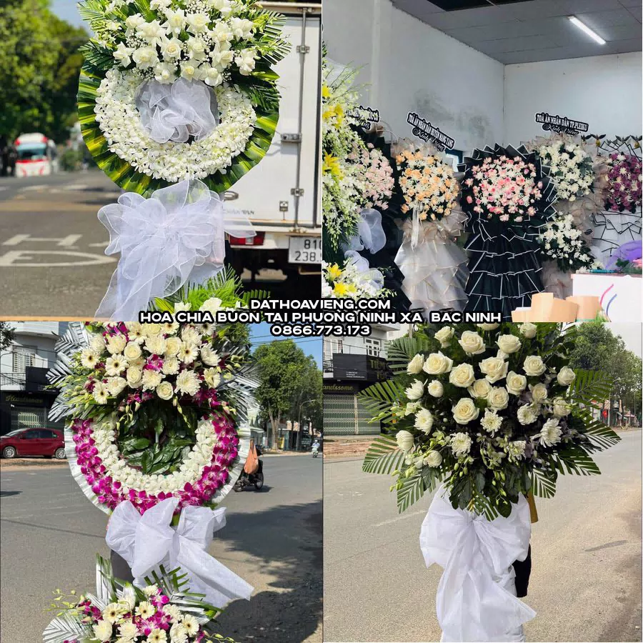 Mẫu hoa chia buồn tham khảo tại Phường Ninh Xá, Bắc Ninh