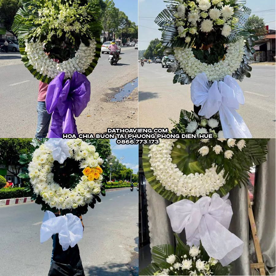 Mẫu hoa chia buồn tham khảo tại Phường Phong Điền, Huế