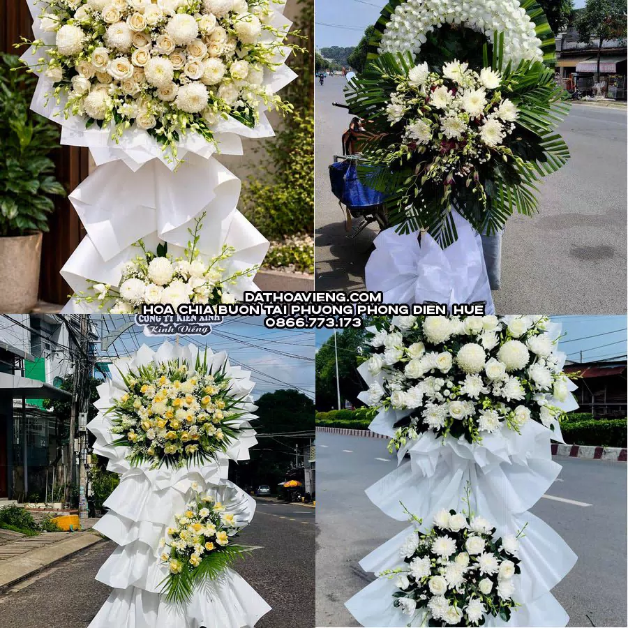 Mẫu hoa chia buồn tham khảo tại Phường Phong Điền, Huế