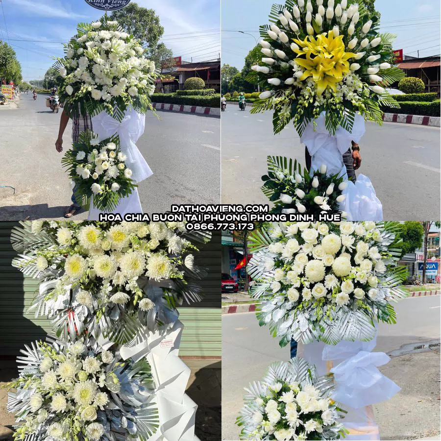 Mẫu hoa chia buồn tham khảo tại Phường Phong Dinh, Huế