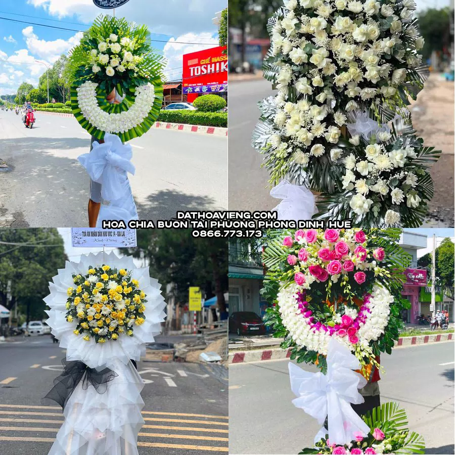 Mẫu hoa chia buồn tham khảo tại Phường Phong Dinh, Huế