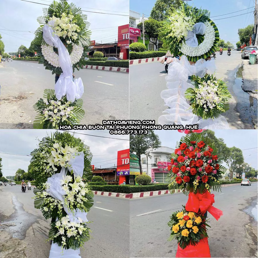 Mẫu hoa chia buồn tham khảo tại Phường Phong Quảng, Huế