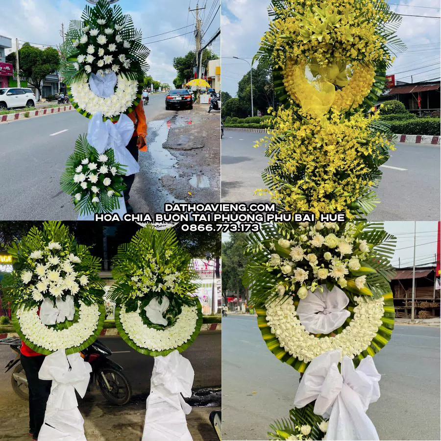 Mẫu hoa chia buồn tham khảo tại Phường Phú Bài, Huế
