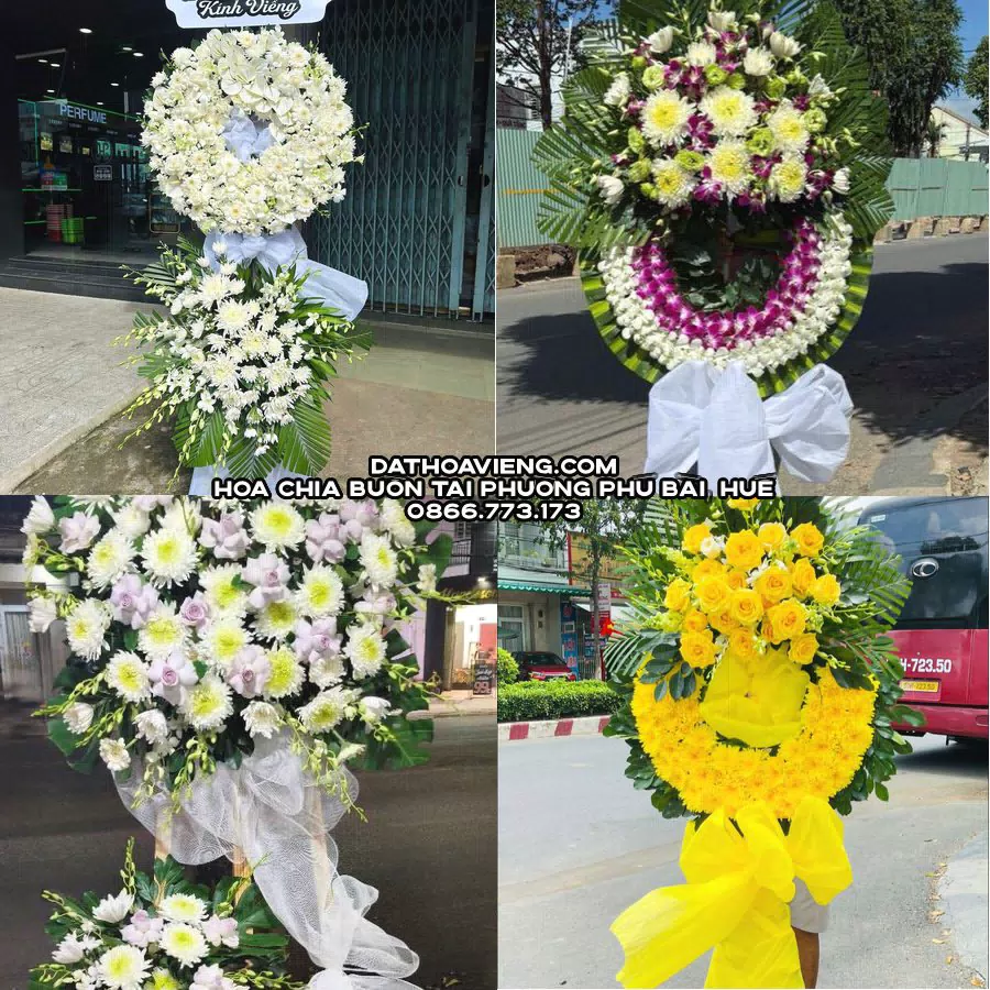 Mẫu hoa chia buồn tham khảo tại Phường Phú Bài, Huế