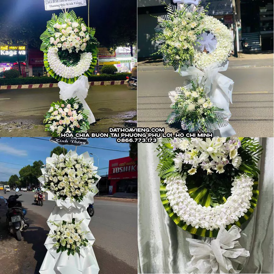 Mẫu hoa chia buồn tham khảo tại Phường Phú Lợi, Hồ Chí Minh