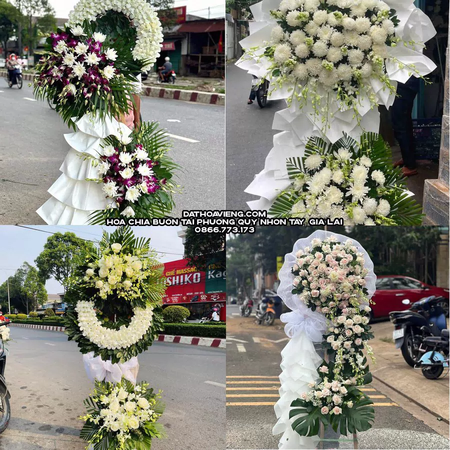 Mẫu hoa chia buồn tham khảo tại Phường Quy Nhơn Tây, Gia Lai