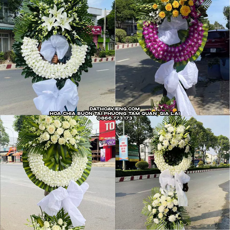 Mẫu hoa chia buồn tham khảo tại Phường Tam Quan, Gia Lai