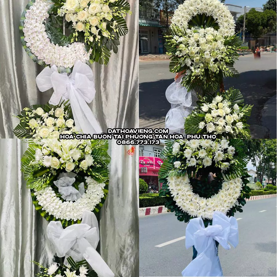 Mẫu hoa chia buồn tham khảo tại Phường Tân Hòa, Phú Thọ