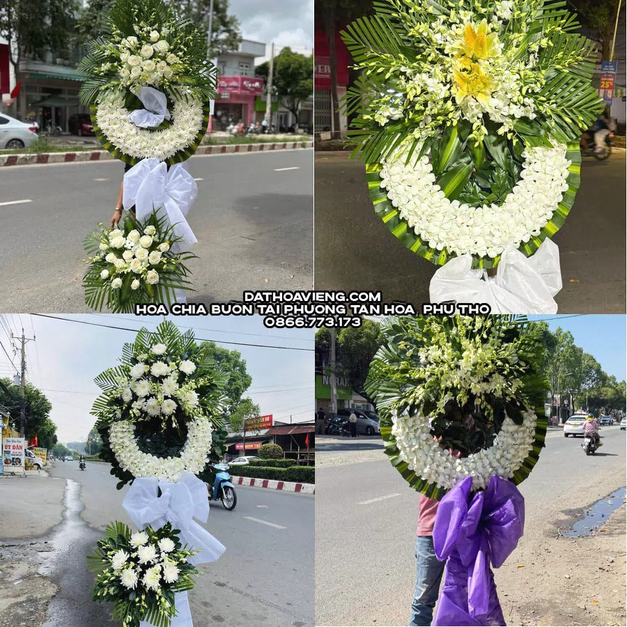Mẫu hoa chia buồn tham khảo tại Phường Tân Hòa, Phú Thọ