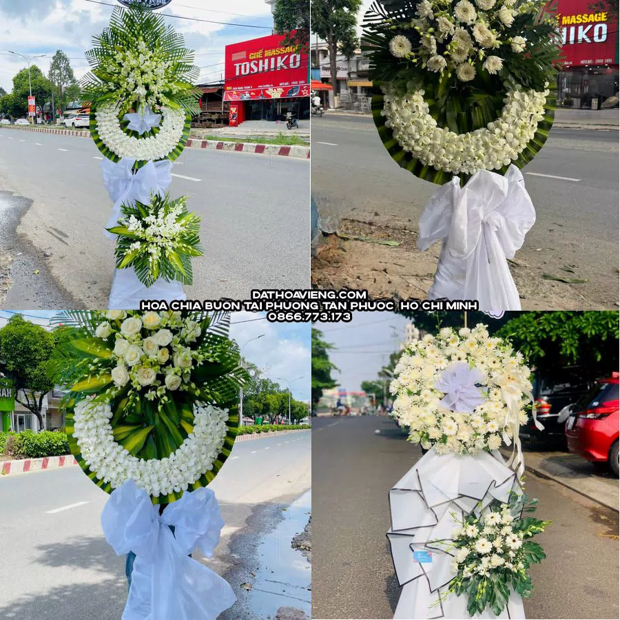 Mẫu hoa chia buồn tham khảo tại Phường Tân Phước, Hồ Chí Minh