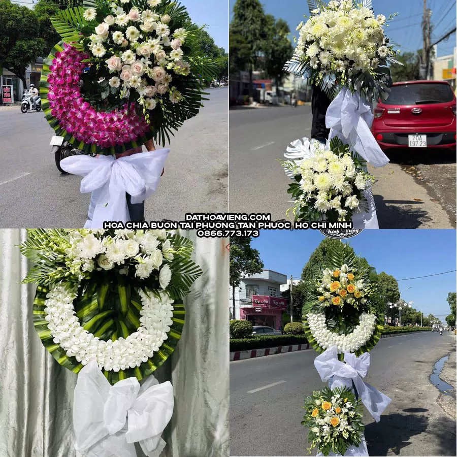 Mẫu hoa chia buồn tham khảo tại Phường Tân Phước, Hồ Chí Minh