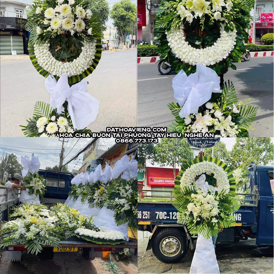Mẫu hoa chia buồn tham khảo tại Phường Tây Hiếu, Nghệ An