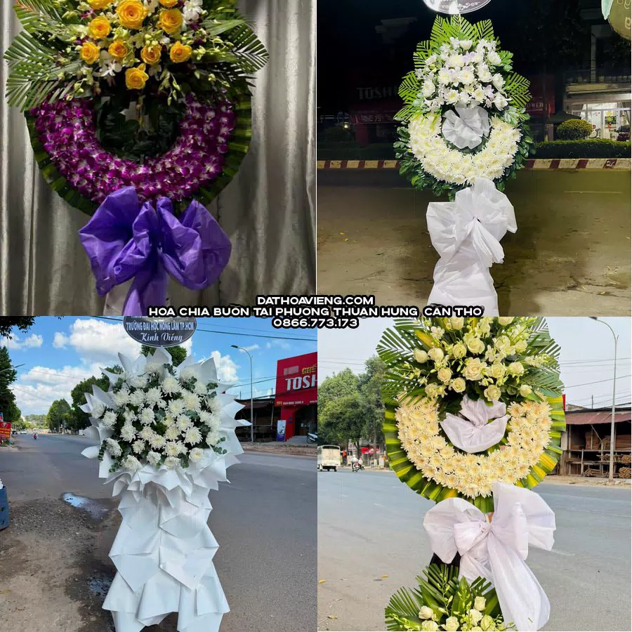 Mẫu hoa chia buồn tham khảo tại Phường Thuận Hưng, Cần Thơ