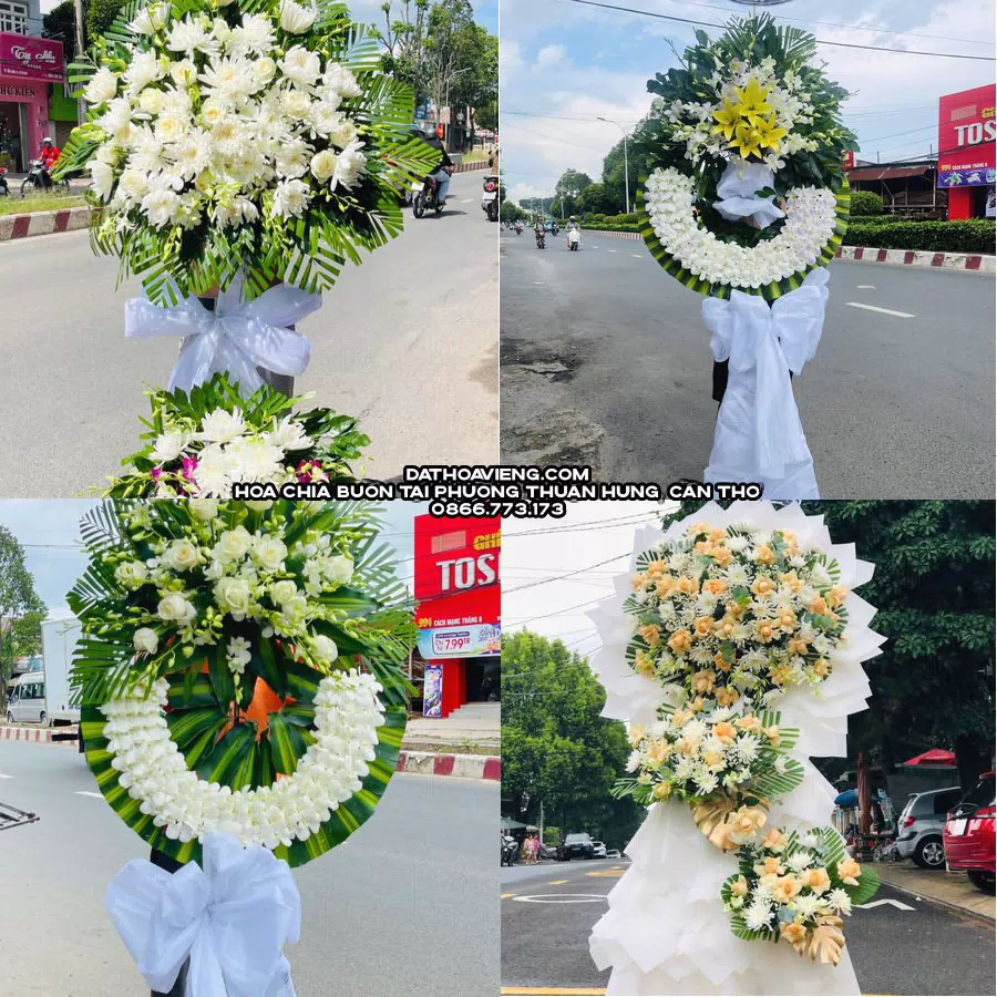 Mẫu hoa chia buồn tham khảo tại Phường Thuận Hưng, Cần Thơ