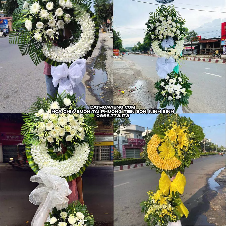 Mẫu hoa chia buồn tham khảo tại Phường Tiên Sơn, Ninh Bình