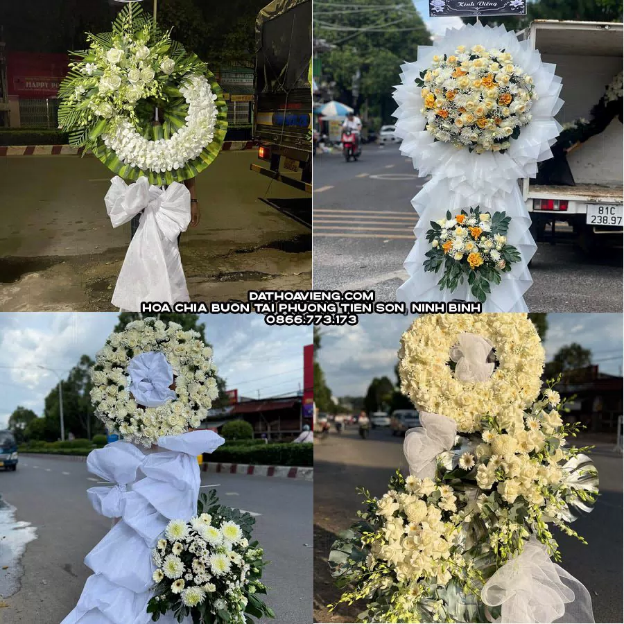 Mẫu hoa chia buồn tham khảo tại Phường Tiên Sơn, Ninh Bình