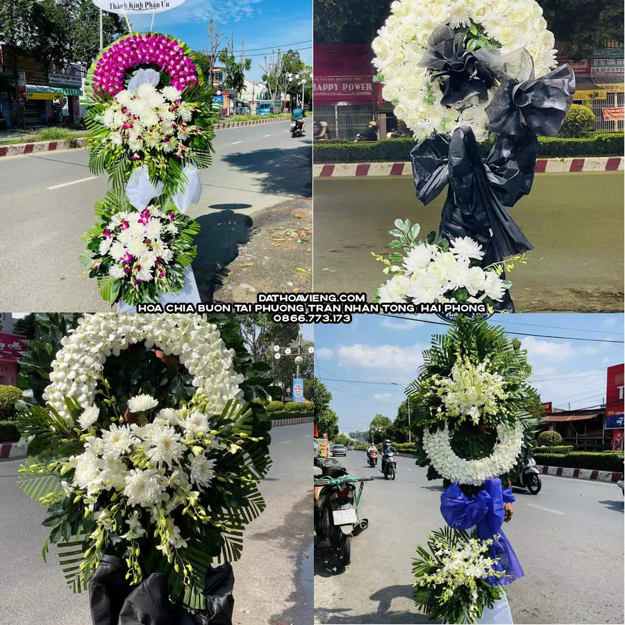 Mẫu hoa chia buồn tham khảo tại Phường Trần Nhân Tông, Hải Phòng