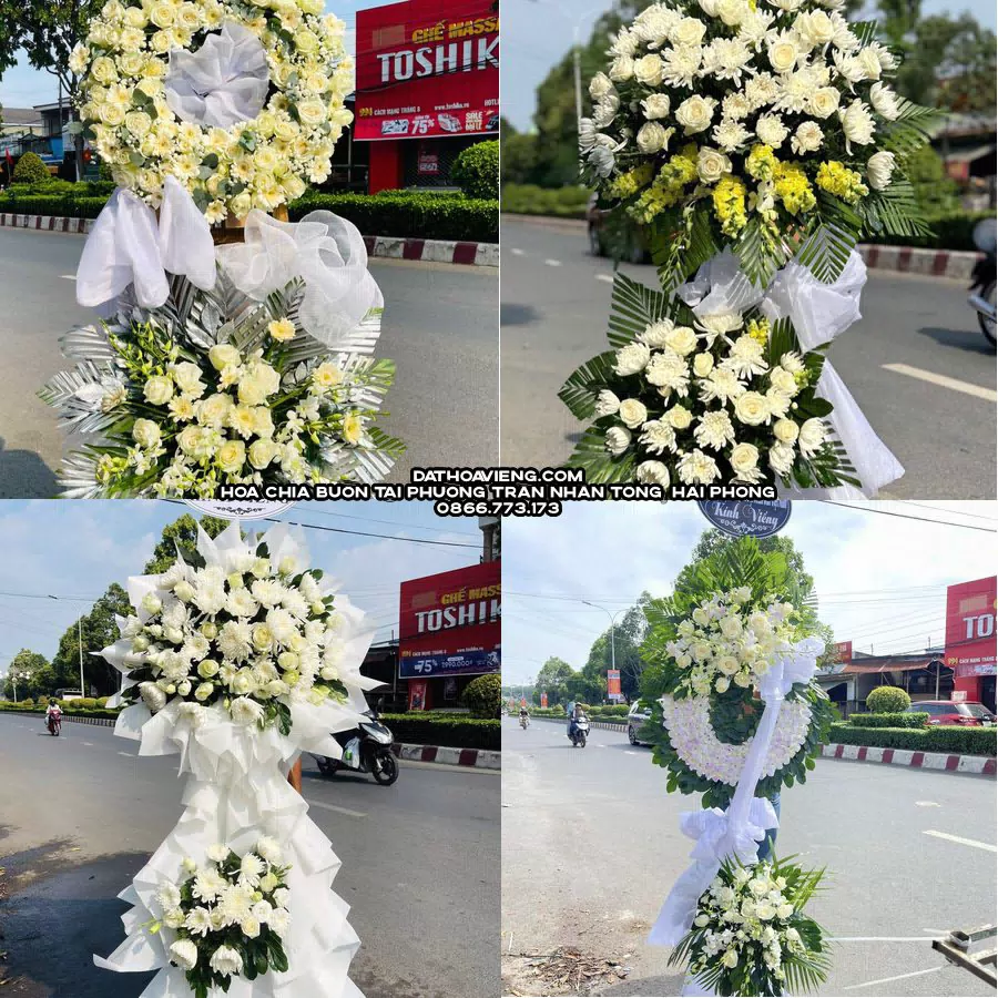Mẫu hoa chia buồn tham khảo tại Phường Trần Nhân Tông, Hải Phòng
