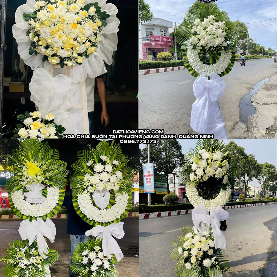 Mẫu hoa chia buồn tham khảo tại Phường Vàng Danh, Quảng Ninh