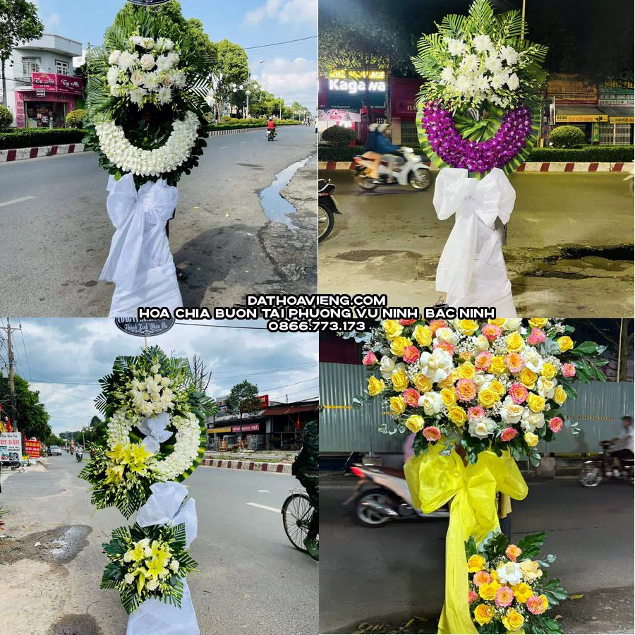 Mẫu hoa chia buồn tham khảo tại Phường Vũ Ninh, Bắc Ninh