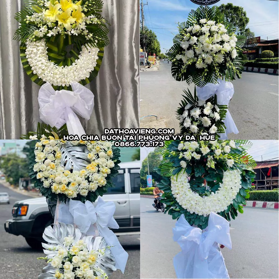 Mẫu hoa chia buồn tham khảo tại Phường Vỹ Dạ, Huế