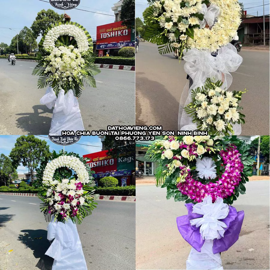 Mẫu hoa chia buồn tham khảo tại Phường Yên Sơn, Ninh Bình