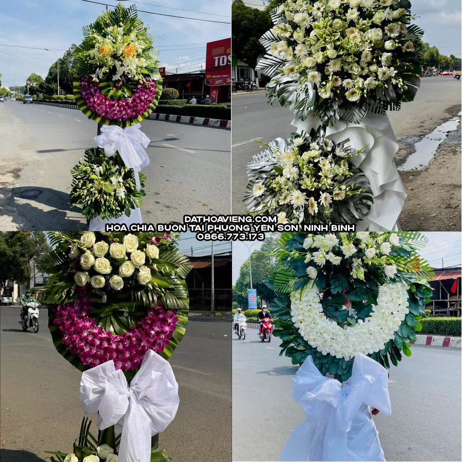 Mẫu hoa chia buồn tham khảo tại Phường Yên Sơn, Ninh Bình