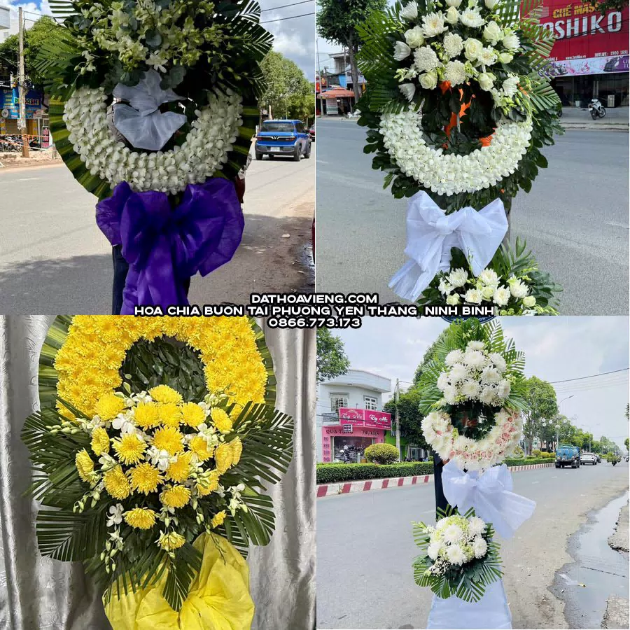 Mẫu hoa chia buồn tham khảo tại Phường Yên Thắng, Ninh Bình