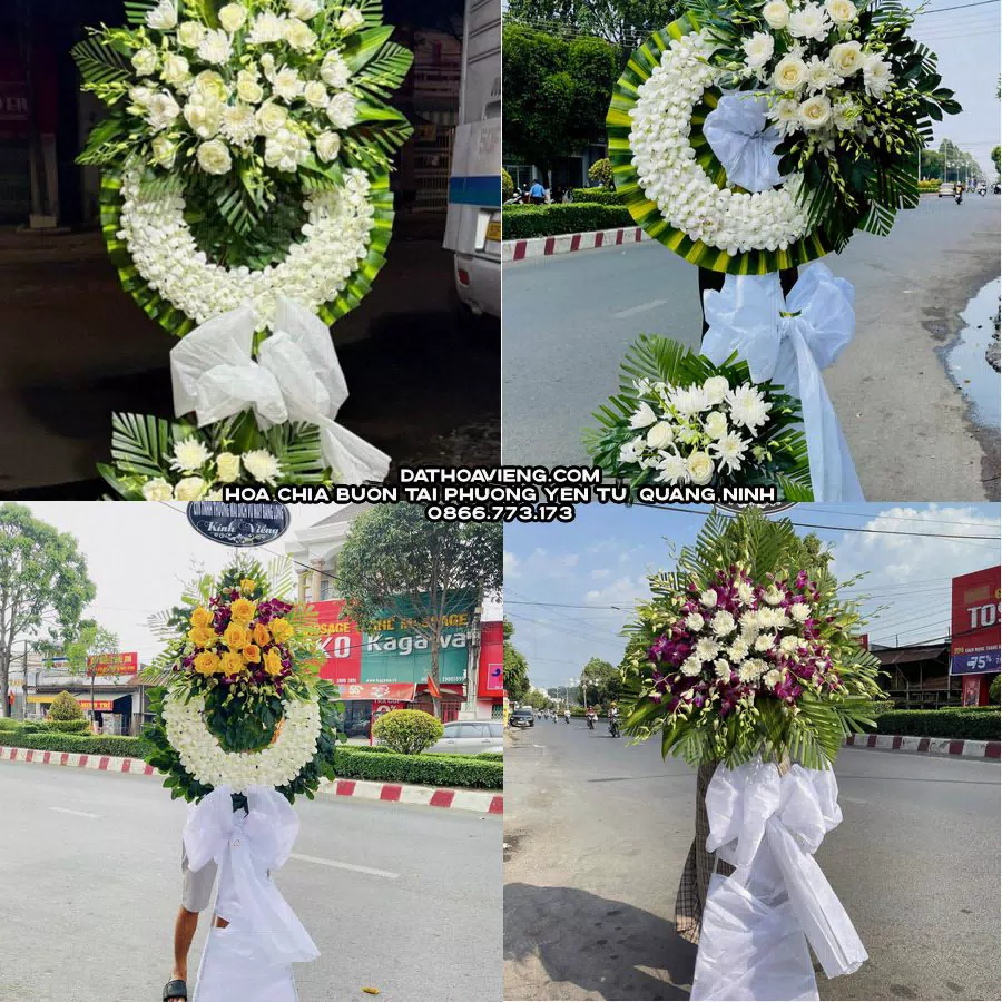 Mẫu hoa chia buồn tham khảo tại Phường Yên Tử, Quảng Ninh