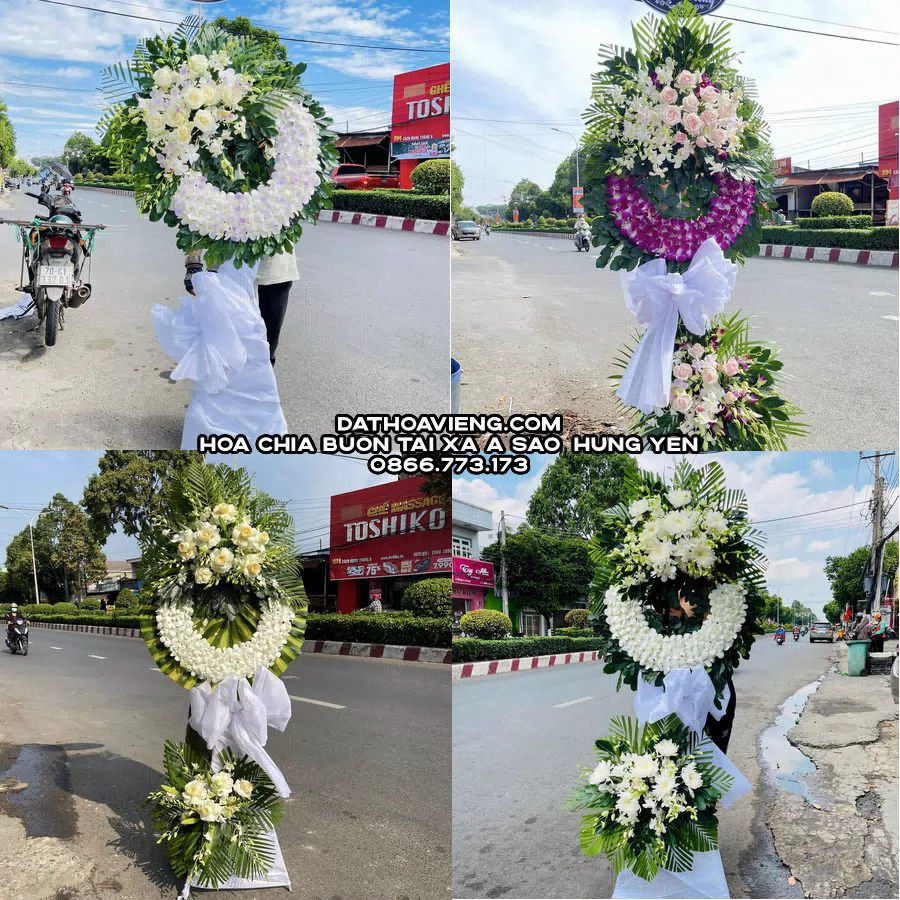 Mẫu hoa chia buồn tham khảo tại Xã A Sào, Hưng Yên