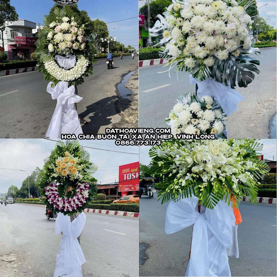Mẫu hoa chia buồn tham khảo tại Xã An Hiệp, Vĩnh Long