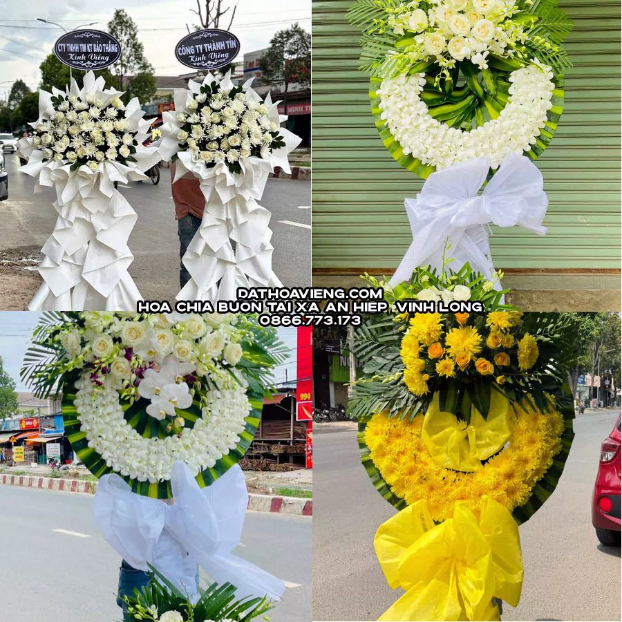 Mẫu hoa chia buồn tham khảo tại Xã An Hiệp, Vĩnh Long