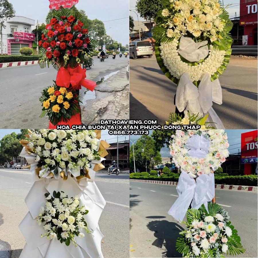 Mẫu hoa chia buồn tham khảo tại Xã An Phước, Đồng Tháp