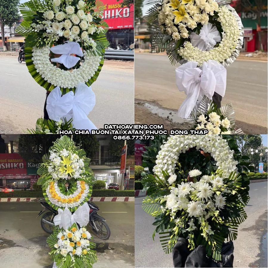 Mẫu hoa chia buồn tham khảo tại Xã An Phước, Đồng Tháp