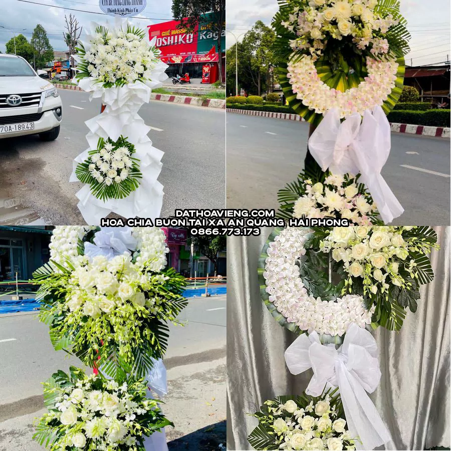 Mẫu hoa chia buồn tham khảo tại Xã An Quang, Hải Phòng