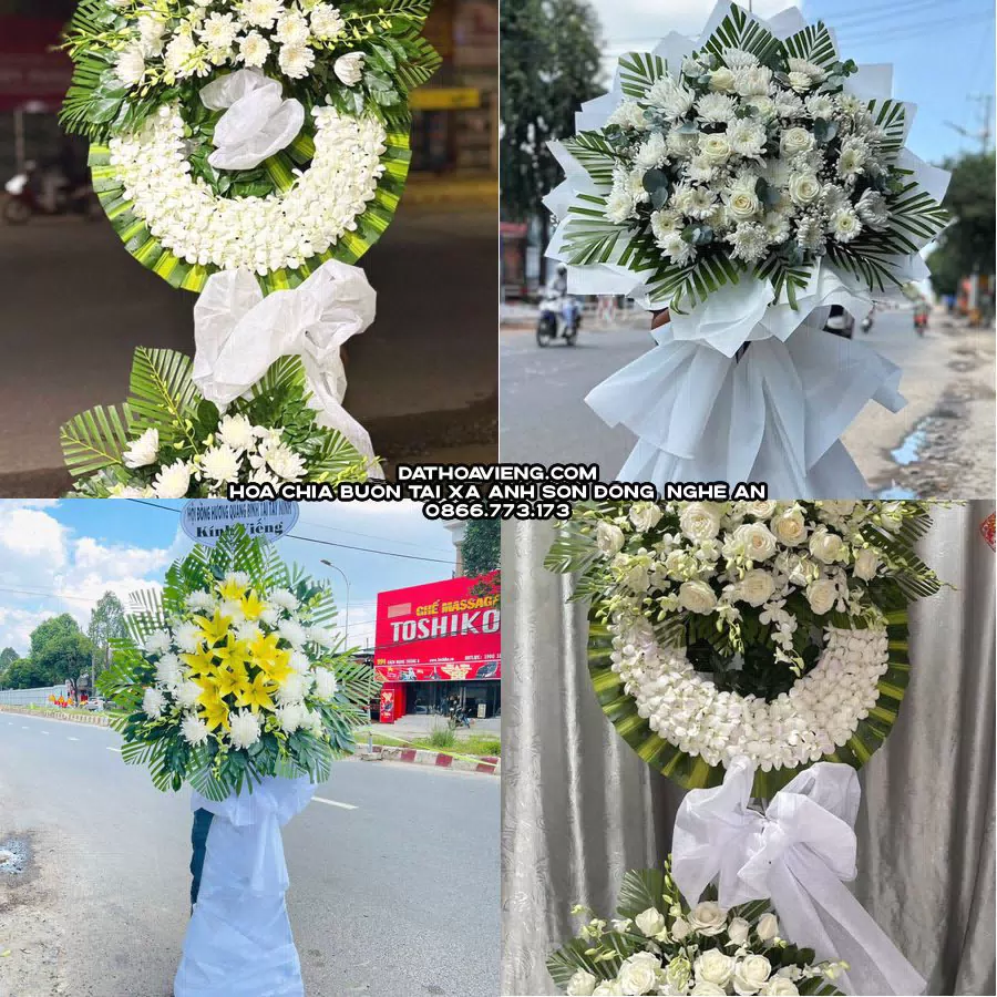 Mẫu hoa chia buồn tham khảo tại Xã Anh Sơn Đông, Nghệ An