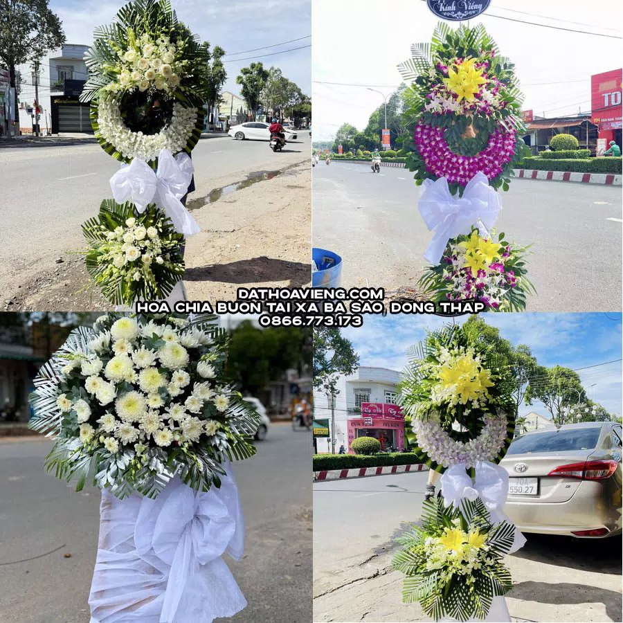 Mẫu hoa chia buồn tham khảo tại Xã Ba Sao, Đồng Tháp