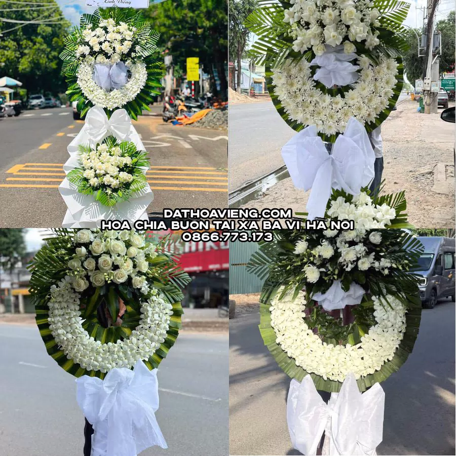 Mẫu hoa chia buồn tham khảo tại Xã Ba Vì, Hà Nội