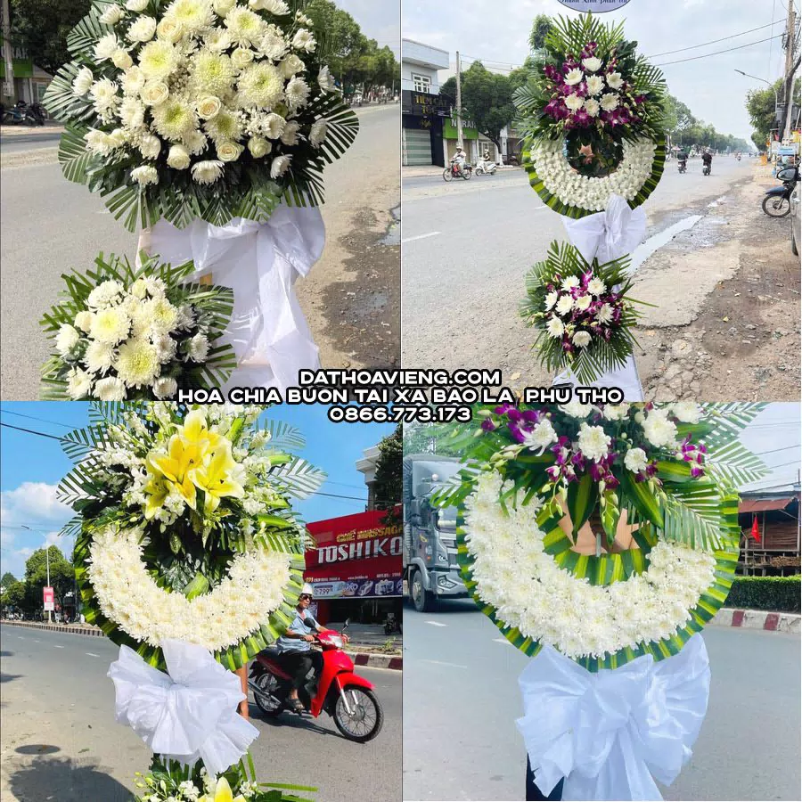 Mẫu hoa chia buồn tham khảo tại Xã Bao La, Phú Thọ
