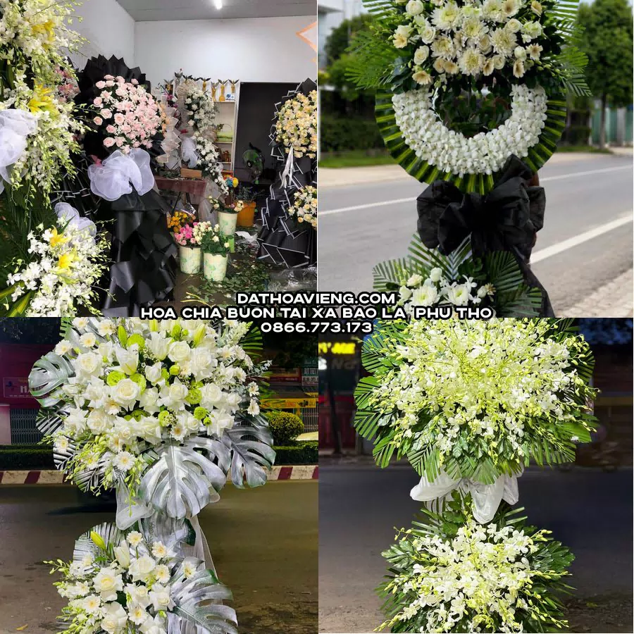 Mẫu hoa chia buồn tham khảo tại Xã Bao La, Phú Thọ