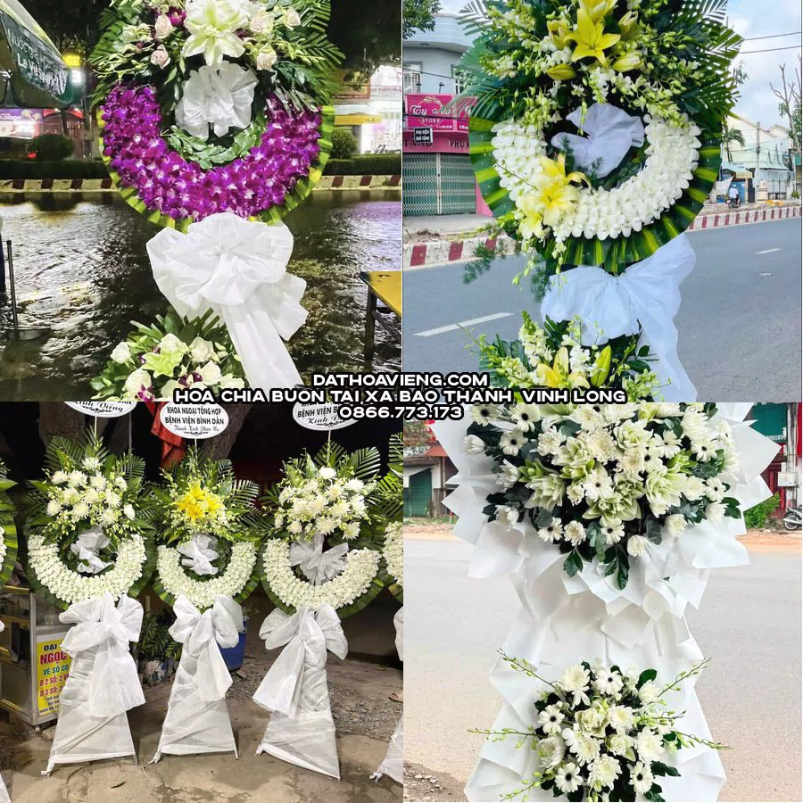Mẫu hoa chia buồn tham khảo tại Xã Bảo Thạnh, Vĩnh Long