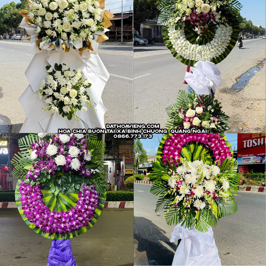 Mẫu hoa chia buồn tham khảo tại Xã Bình Chương, Quảng Ngãi