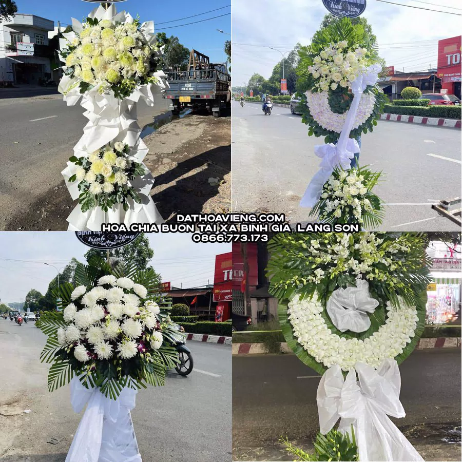 Mẫu hoa chia buồn tham khảo tại Xã Bình Gia, Lạng Sơn