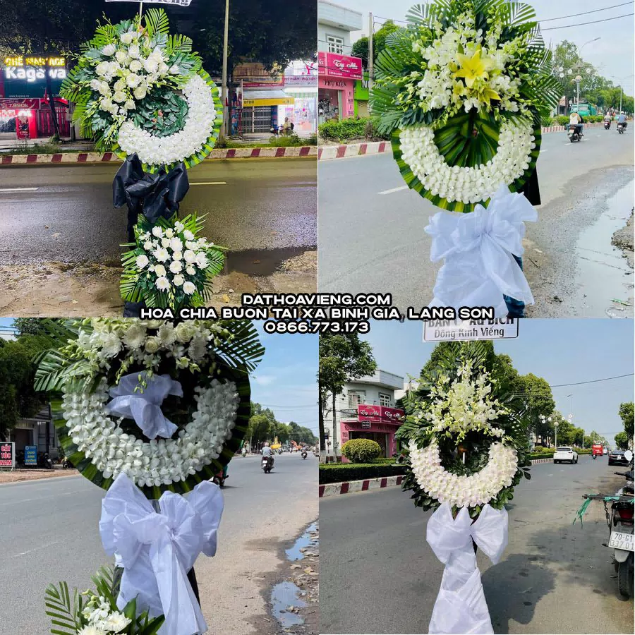 Mẫu hoa chia buồn tham khảo tại Xã Bình Gia, Lạng Sơn