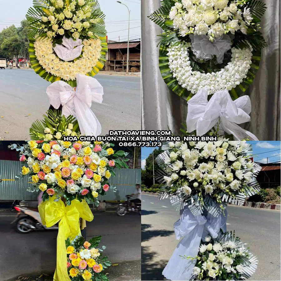 Mẫu hoa chia buồn tham khảo tại Xã Bình Giang, Ninh Bình