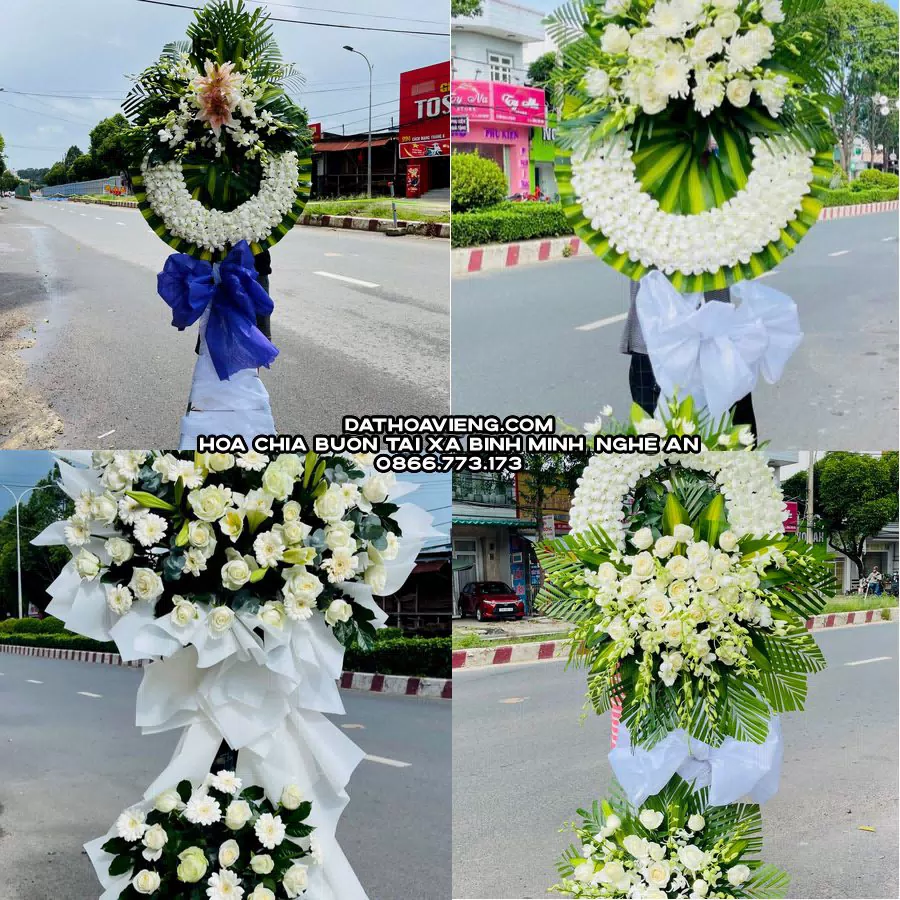 Mẫu hoa chia buồn tham khảo tại Xã Bình Minh, Nghệ An