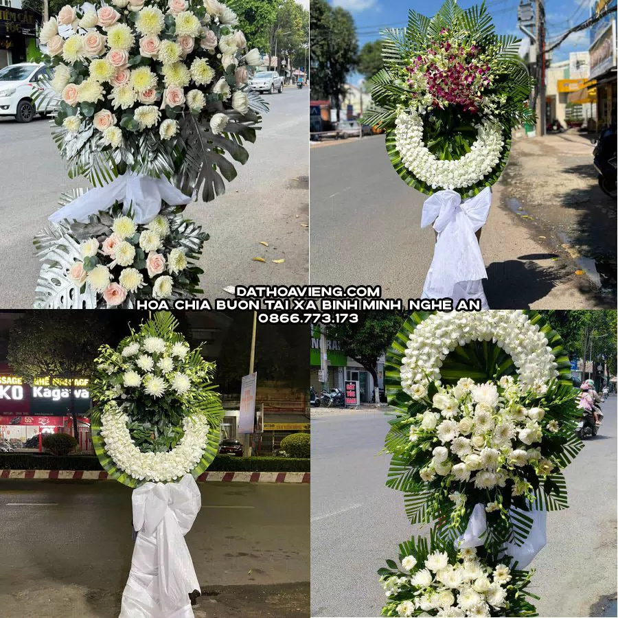 Mẫu hoa chia buồn tham khảo tại Xã Bình Minh, Nghệ An