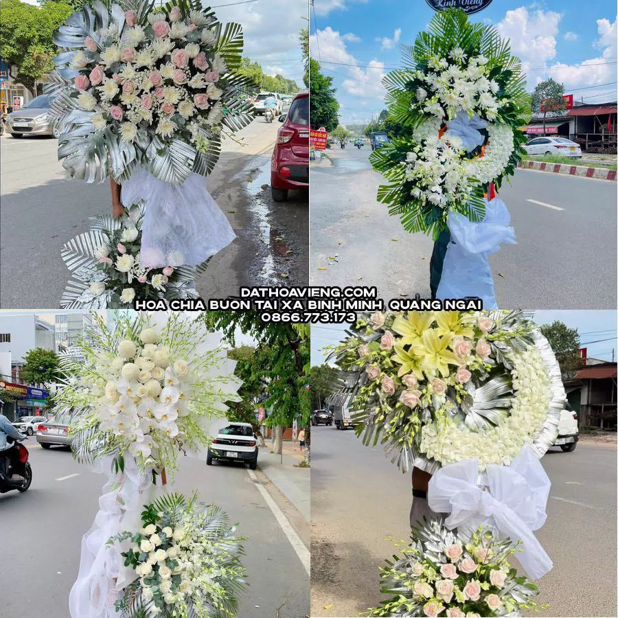 Mẫu hoa chia buồn tham khảo tại Xã Bình Minh, Quảng Ngãi