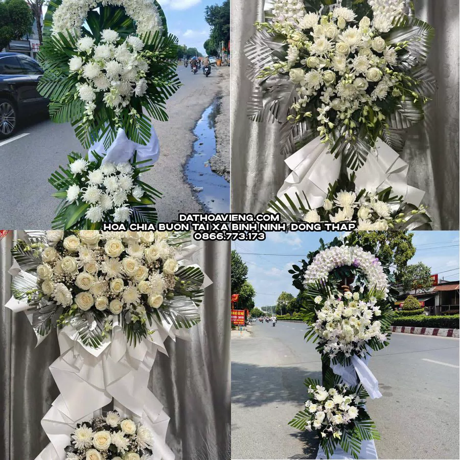 Mẫu hoa chia buồn tham khảo tại Xã Bình Ninh, Đồng Tháp