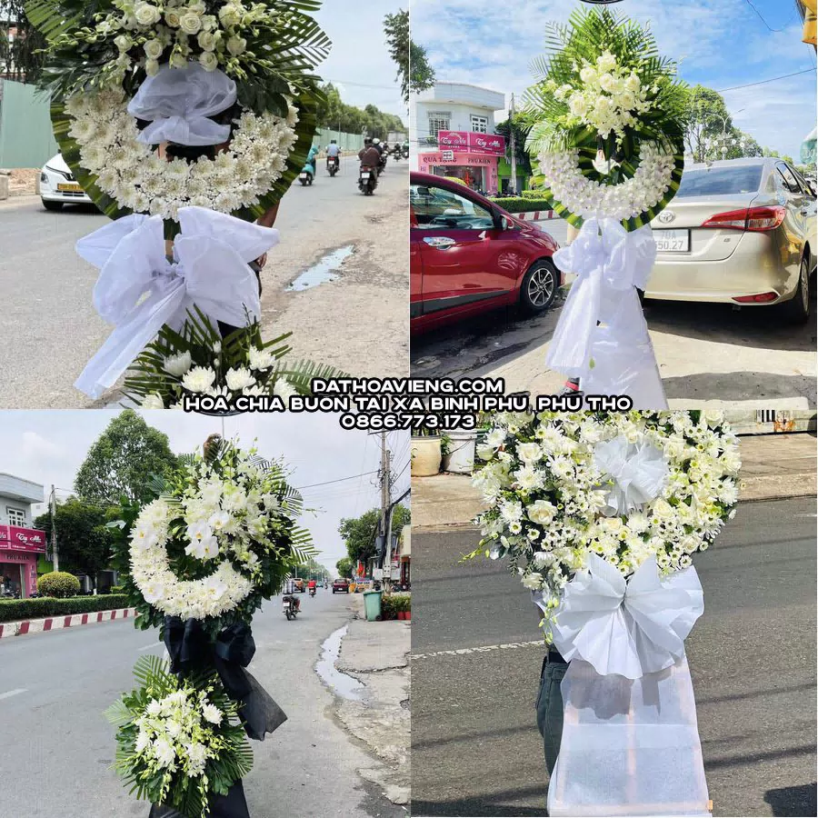 Mẫu hoa chia buồn tham khảo tại Xã Bình Phú, Phú Thọ